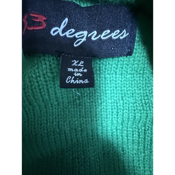 33 DEGREES Women’s Green Loop Cardigan Sweater Colorful Buttons Christmas XL - Picture 4 of 6